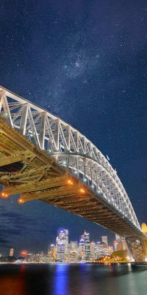 Breathtaking Nightscape of Sydney Harbour Bridge and City Lights