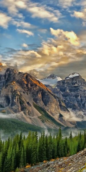 Phone wallpaper: Mountains, Road, Forest, Mountain, Earth, Cloud free download