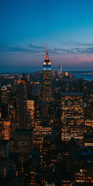 New York City Night Skyline Wallpaper