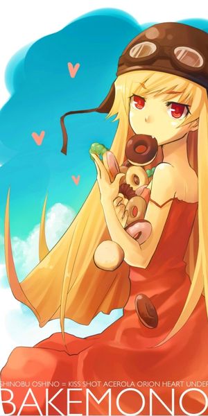 Phone wallpaper: Monogatari (Series), Shinobu Oshino, Anime free download