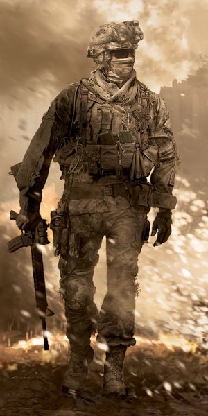 Epic Modern Warfare 2 Phone Wallpaper of a Soldier
