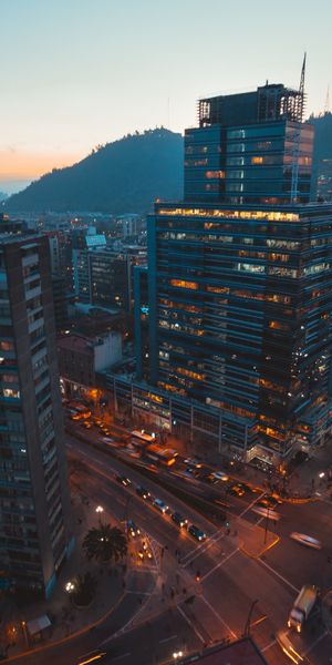 Phone wallpaper: Cities, City, Building, Lights, Road, Architecture free download