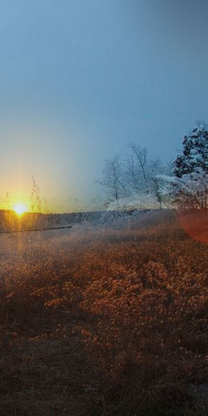 Phone wallpaper: Winter, Sunset, Fall, Sunny, Photography, Manipulation free download