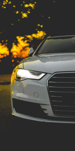 Amazing White Audi A7 with a Sunset Background