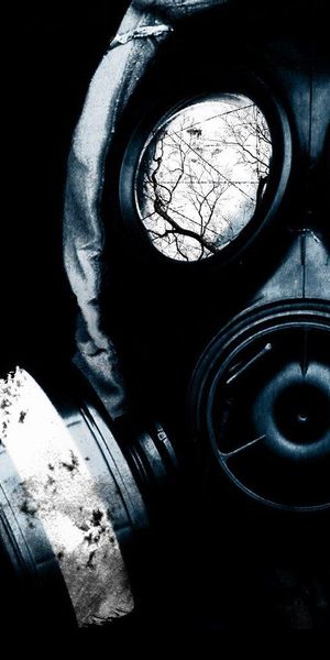 Dark Gas Mask Wallpaper for Mobile Devices