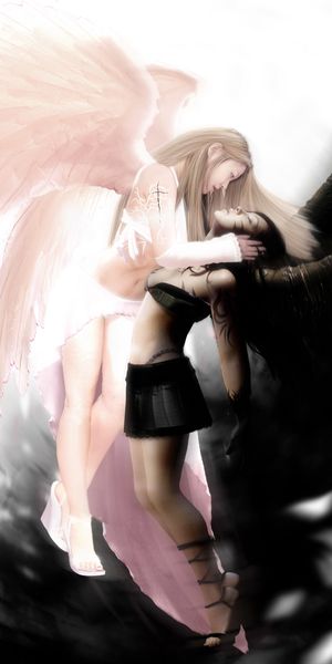 Stunning Fantasy Angel Wallpaper in Dark Imagery