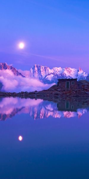 Phone wallpaper: Snow, Mountains, Winter, Lake, Mountain, Earth free download