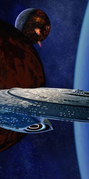 Explore the Universe with Star Trek: The Next Generation Wallpaper of the Enterprise
