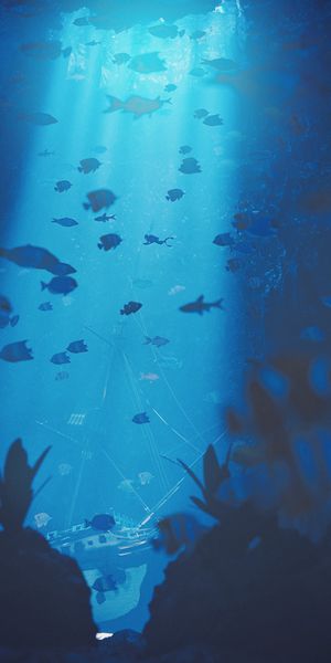 Breathtaking Underwater World with Light Rays and Vibrant Fishes