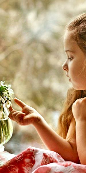 Phone wallpaper: Nature, Flower, Child, Photography free download