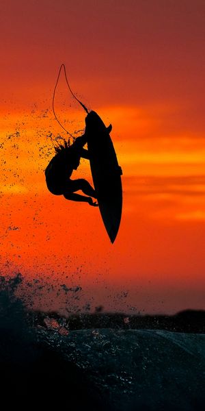 Epic Surfing Scene at Sunset