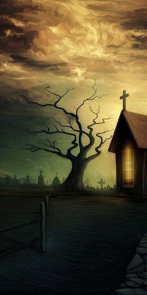Phone wallpaper: Dark, Creepy, Cemetery free download