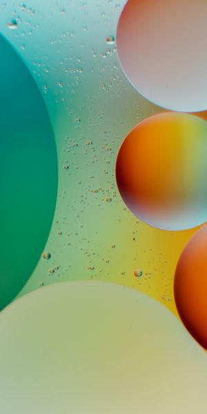 Vibrant Multicolored Bubbles in Abstract Design