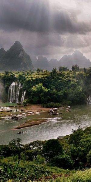 Phone wallpaper: Landscape, Waterfall, Photography free download