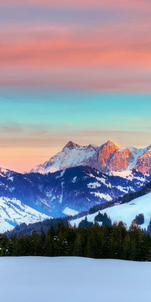 Phone wallpaper: Alps Mountain, Alps, Switzerland, Mountains, Winter, Mountain, Earth free download
