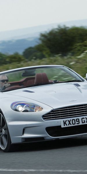 Phone wallpaper: Dbs, 2009, Grass, Aston Martin, Trees, Front View, Sports, Cars free download