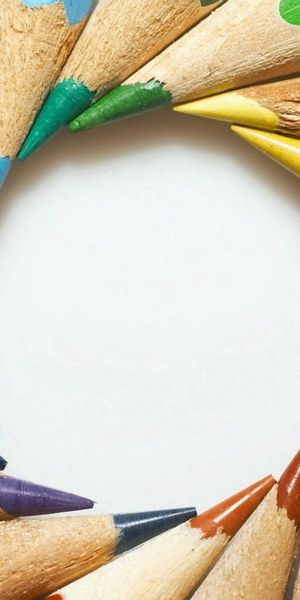 Phone wallpaper: Acute, Macro, Motley, Sharp, Pencils, Multicolored, Circle free download