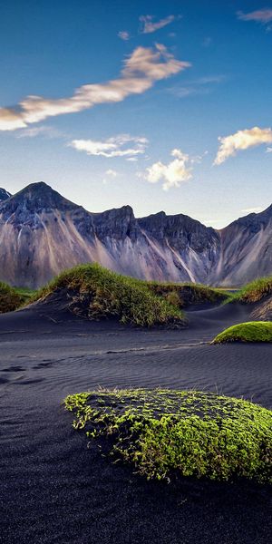 Majestic Desert Landscape with Mountains and Greenery