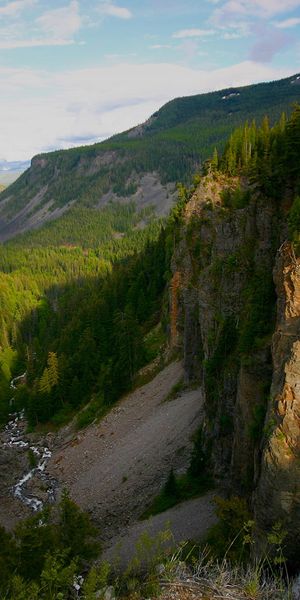 Breathtaking Landscape of a Mountain Valley with a Stream