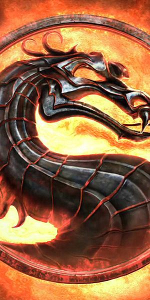 Mortal Kombat Dragon Logo - Fiery Phone Wallpaper