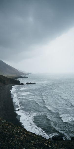 Breathtaking Ocean View with Fog and Rocks