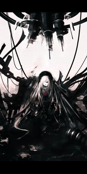 Dark Suigintou from Rozen Maiden - Captivating Anime Wallpaper