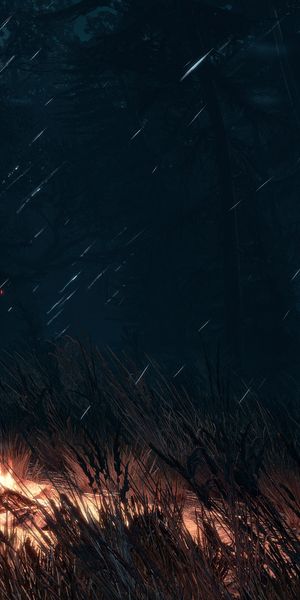 Geralt of Rivia Meditating by the Bonfire in The Witcher 3