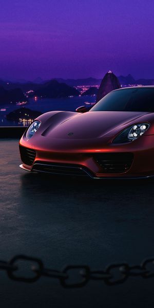 Porsche 918 at Night - A Stunning Side View