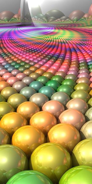 Phone wallpaper: Multitude, Lots Of, Motley, Multicolored, Bright, Surface, Balls, 3D free download