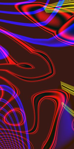 Phone wallpaper: Waves, Multicolored, Motley, Lines, Abstract free download
