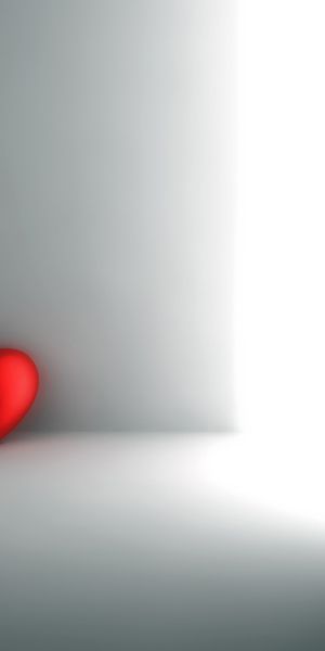 Artistic Heart in the Corner - Perfect Phone Wallpaper