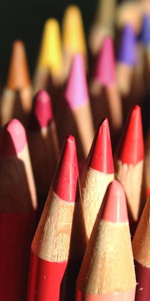 Phone wallpaper: Chiseled, Macro, Colour Pencils, Colored Pencils, Multicolored free download