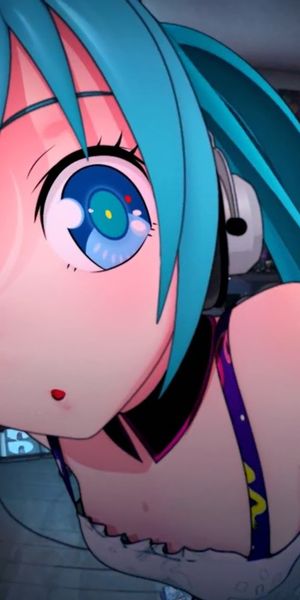 Hatsune Miku - Stunning Anime Wallpaper with Headphones