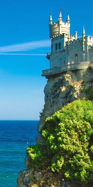 Swallow's Nest Castle Against the Blue Crimean Sea