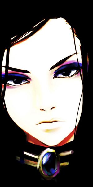 Phone wallpaper: Paint, Face, Dark, Vector, Girl free download