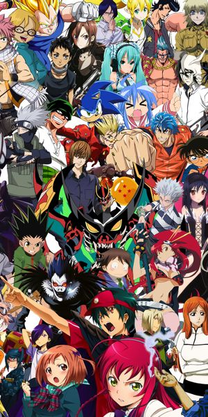 Epic Crossover Anime Characters for Your Mobile Wallpaper