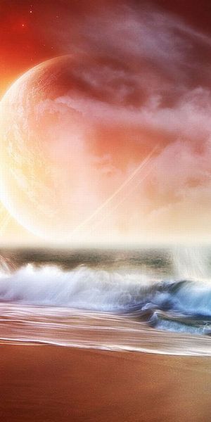 Explore a breathtaking sci-fi landscape wallpaper for your iPhone