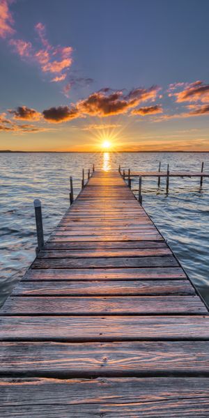 Beautiful Sunset Over the Pier - Perfect Phone Wallpaper