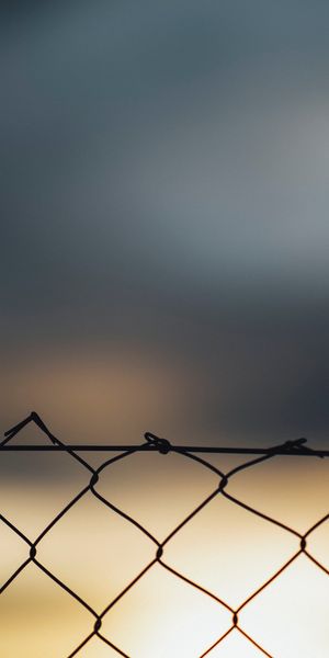 Phone wallpaper: Fence, Smooth, Sky, Miscellaneous, Grid, Miscellanea, Blur free download