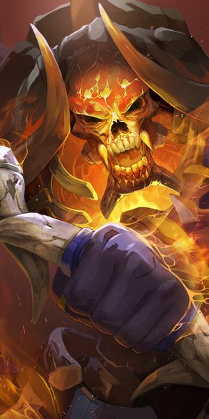 Epic Dota 2 iPhone Wallpaper: Fiery Character in 4K Resolution