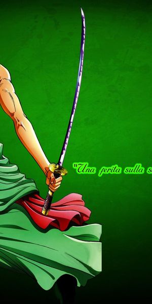 Dynamic Roronoa Zoro Wallpaper from One Piece Anime