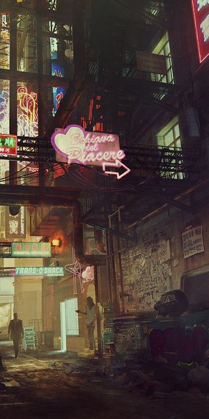 Phone wallpaper: People, Night, City, Cyberpunk, Sci Fi, Futuristic free download