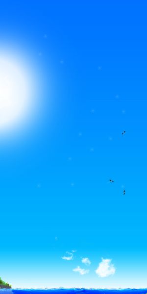Sunny Nature Wallpaper Featuring a Clear Sky and Artistic Details