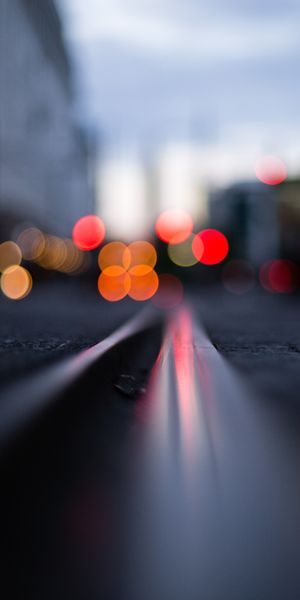 Urban Wallpaper with Beautiful Blurred Colorful Glares