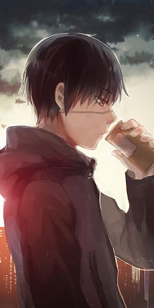 Ken Kaneki from Tokyo Ghoul: A Captivating Mobile Wallpaper at Sunset