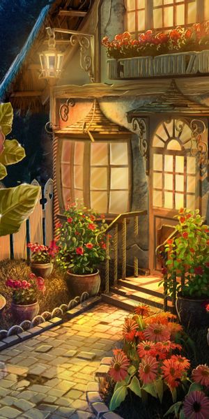 Fabulous Fairy Lodge Surrounded by Colorful Flowers