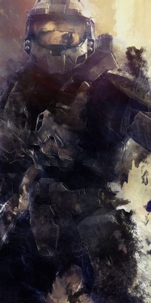 Dynamic Halo 4 iPhone Wallpaper with Master Chief in Action