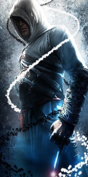 Assassin's Creed: Epic Blue Wallpaper for Mobile Devices