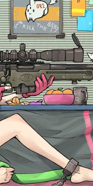 Anime Sniper Girl with Animal Ears and Gun