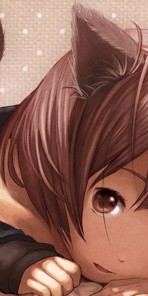 Adorable cat girl anime wallpaper perfect for your phone background